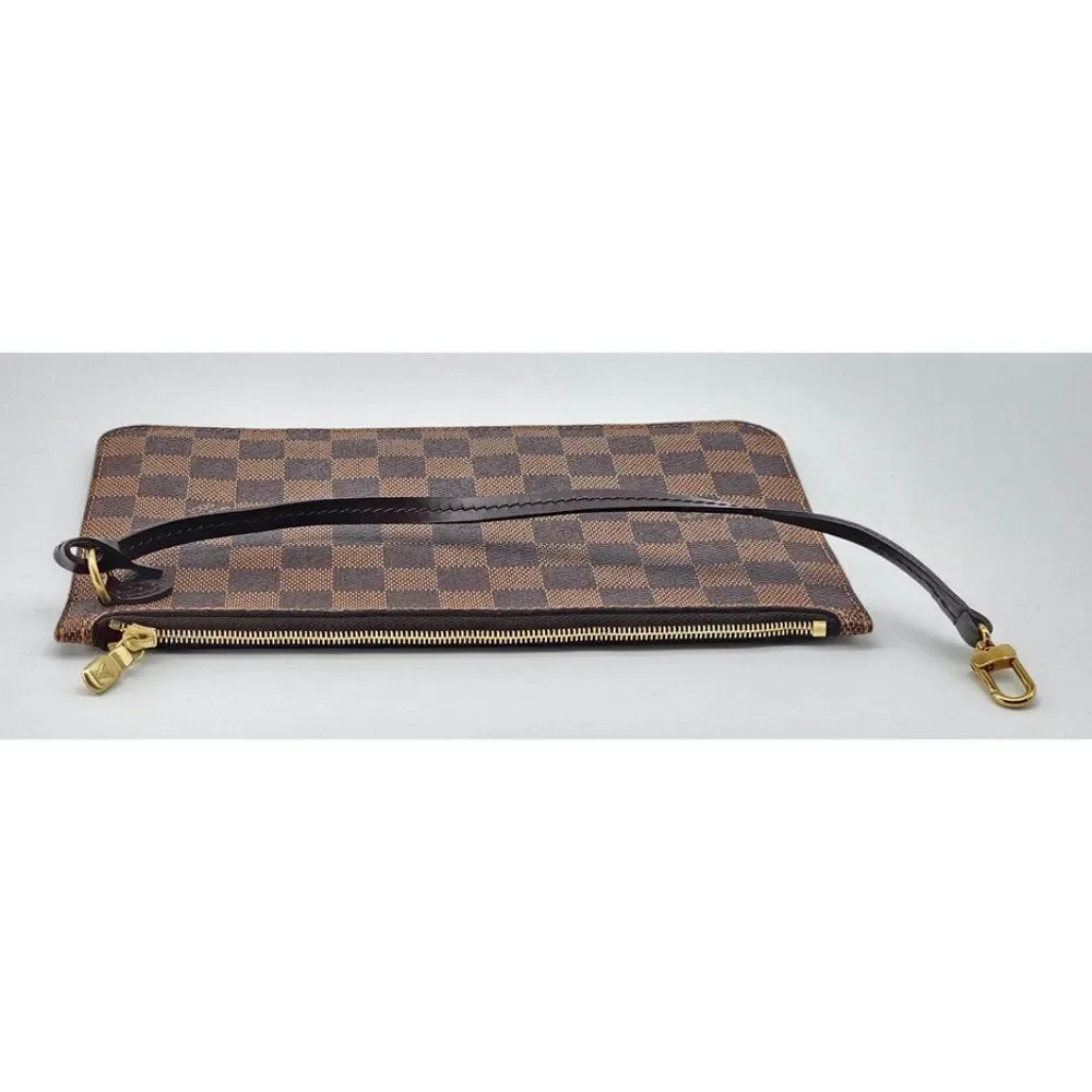 Louis Vuitton Neverfull GM Pochette in Damier Ebene | Like New Condition